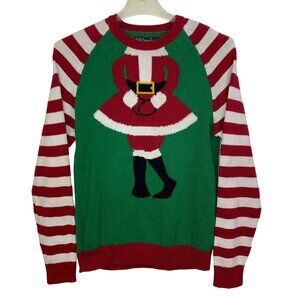 Ugly Christmas Sweater Mrs Claus Novelty Kitsch Playful Holiday Party Cozy Small